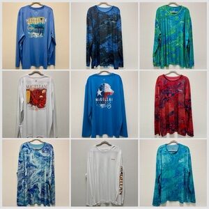 Lot of 10 🌟 Men’s Magellan Outdoors Long Sleeve T-Shirts Size 3XL